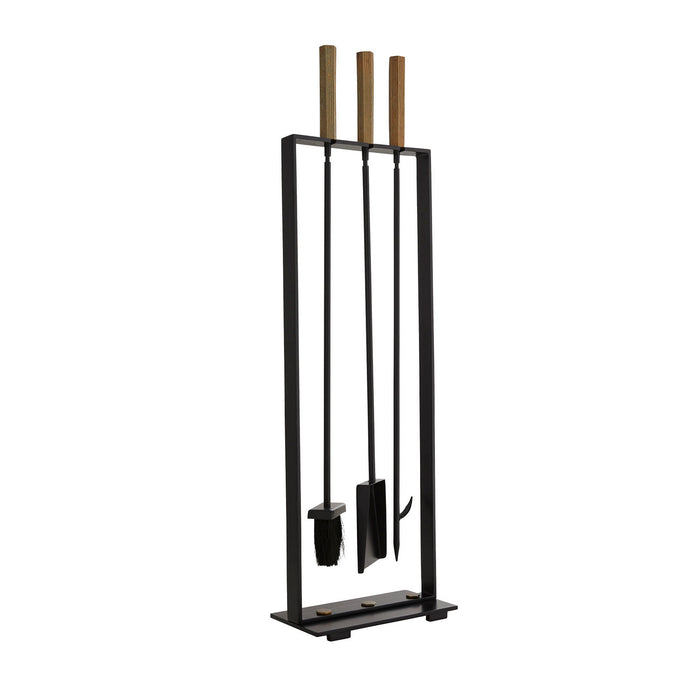 Arteriors 2112 Fireplace Tool Set, Blackened Iron