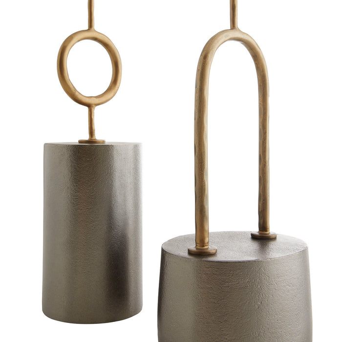 Arteriors 2113 Sculptures, Set of 2, Antique Brass
