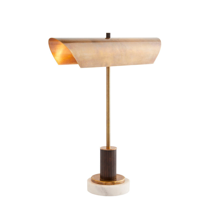 Arteriors 42039 Two Light Table Lamp, Vintage Brass