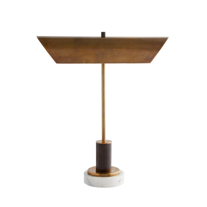 Arteriors 42039 Two Light Table Lamp, Vintage Brass