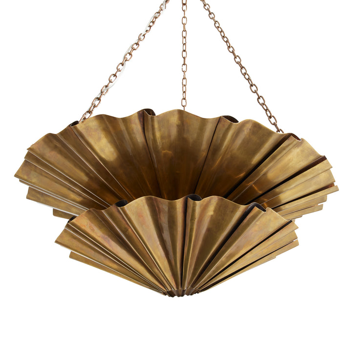 Arteriors 42040 Nine Light Chandelier, Vintage Brass
