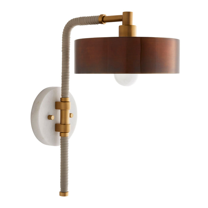 Arteriors 49176 One Light Wall Sconce, Heritage Brass