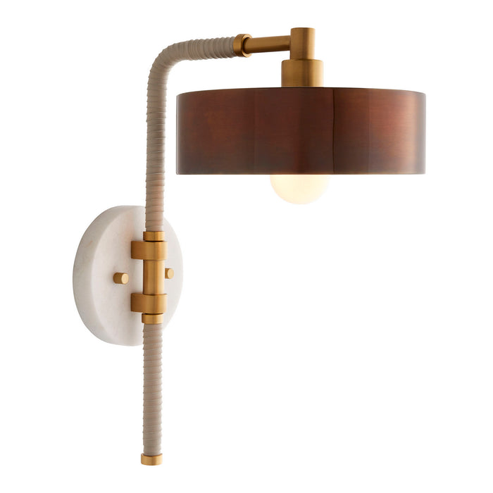 Arteriors 49176 One Light Wall Sconce, Heritage Brass