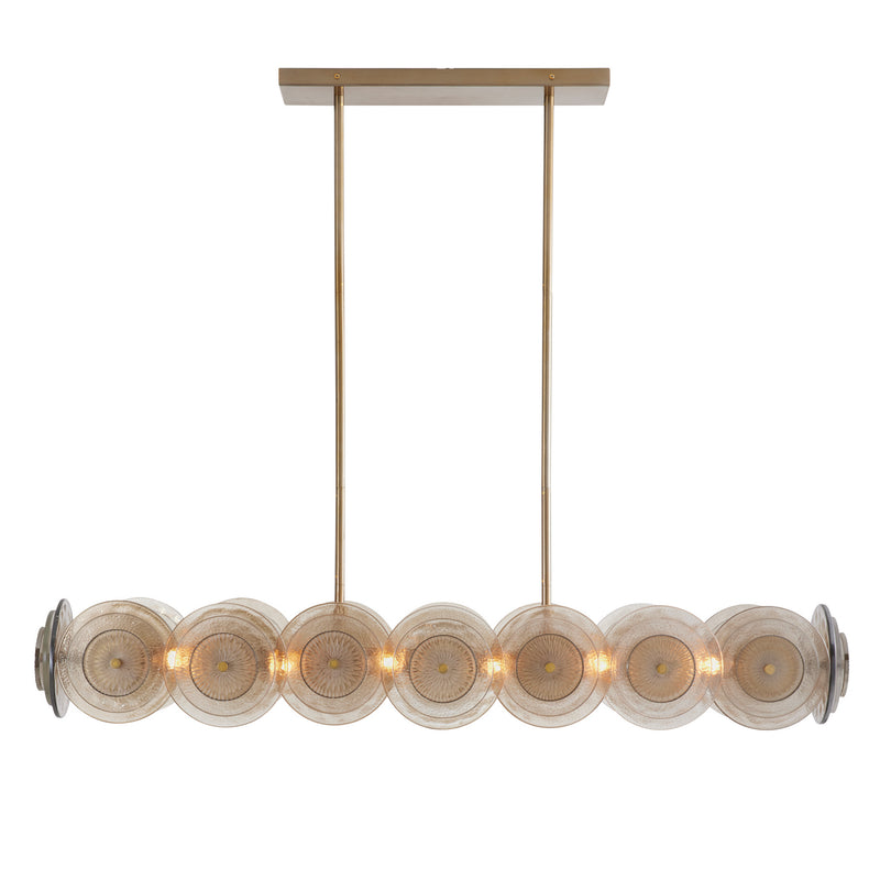 Arteriors 82012 12 Light Chandelier, Antique Brass
