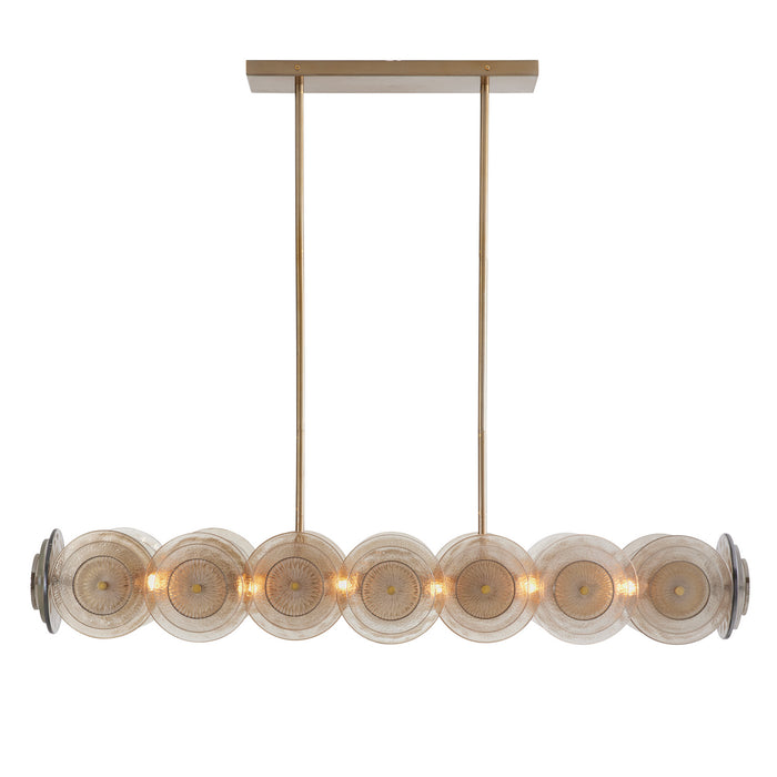 Arteriors 82012 12 Light Chandelier, Antique Brass