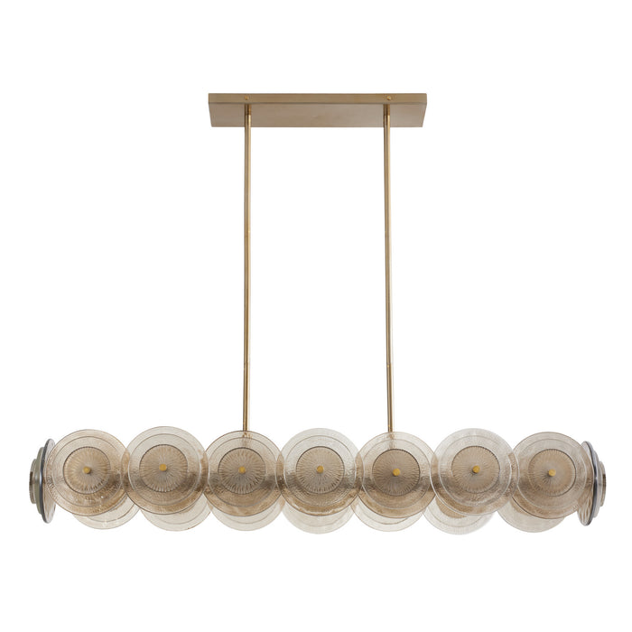Arteriors 82012 12 Light Chandelier, Antique Brass