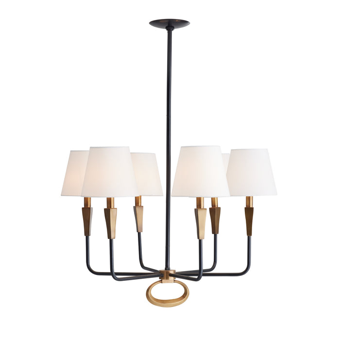 Arteriors 82017 Six Light Chandelier, English Bronze