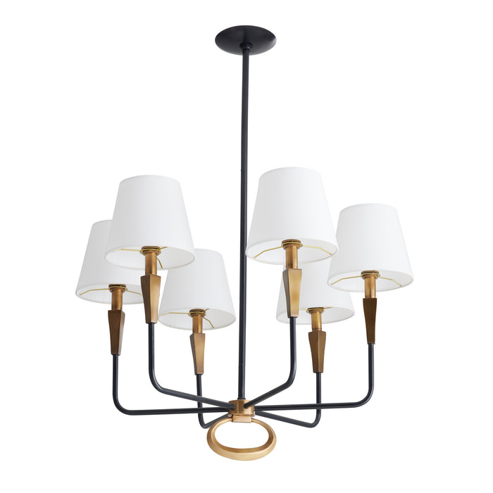 Arteriors 82017 Six Light Chandelier, English Bronze