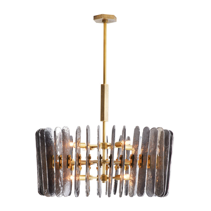 Arteriors 89066 Eight Light Chandelier, Smoke