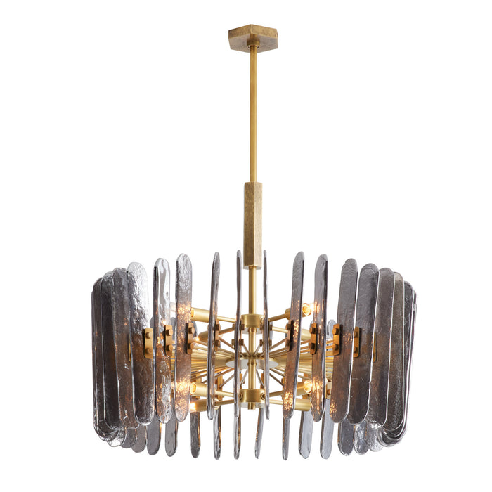Arteriors 89066 Eight Light Chandelier, Smoke