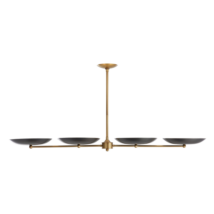 Arteriors 89015 Four Light Chandelier, Bronze
