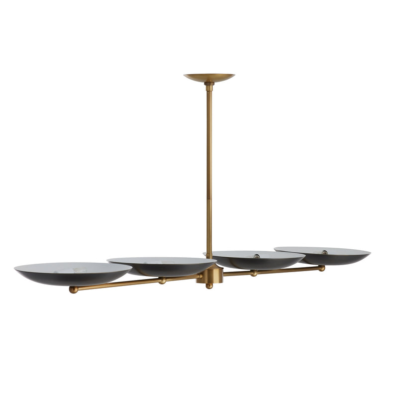Arteriors 89015 Four Light Chandelier, Bronze