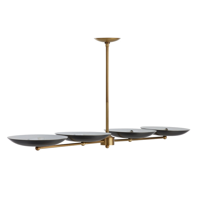 Arteriors 89015 Four Light Chandelier, Bronze