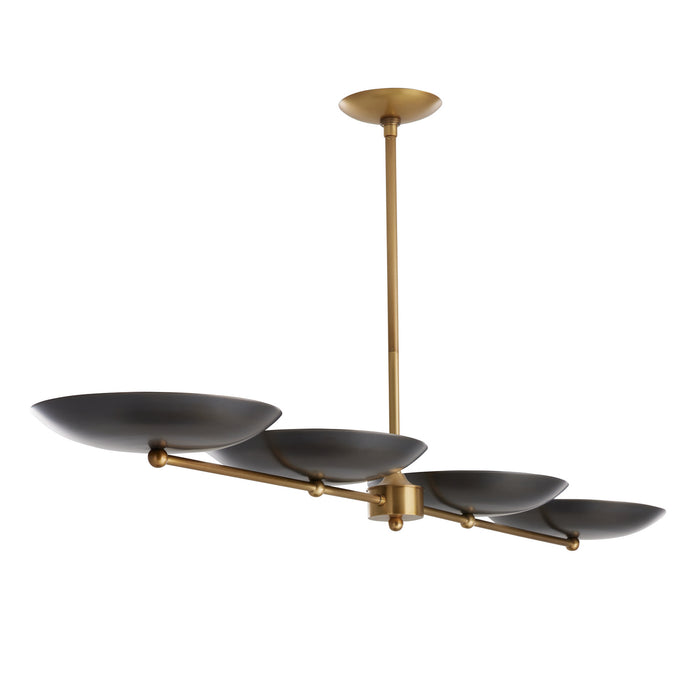Arteriors 89015 Four Light Chandelier, Bronze