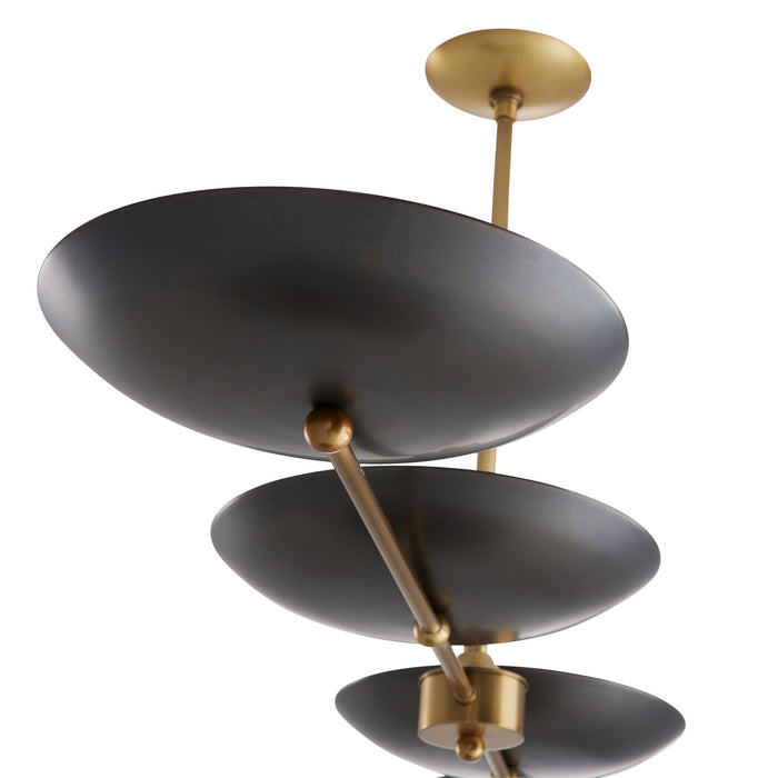 Arteriors 89015 Four Light Chandelier, Bronze