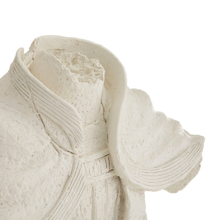 Arteriors 9107 Sculpture, Matte White Plaster