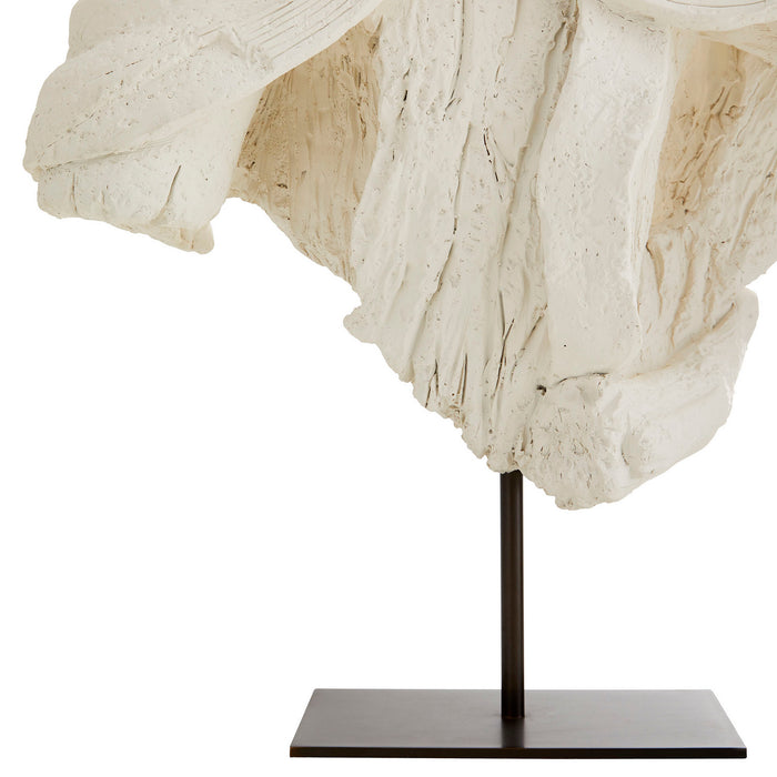 Arteriors 9107 Sculpture, Matte White Plaster