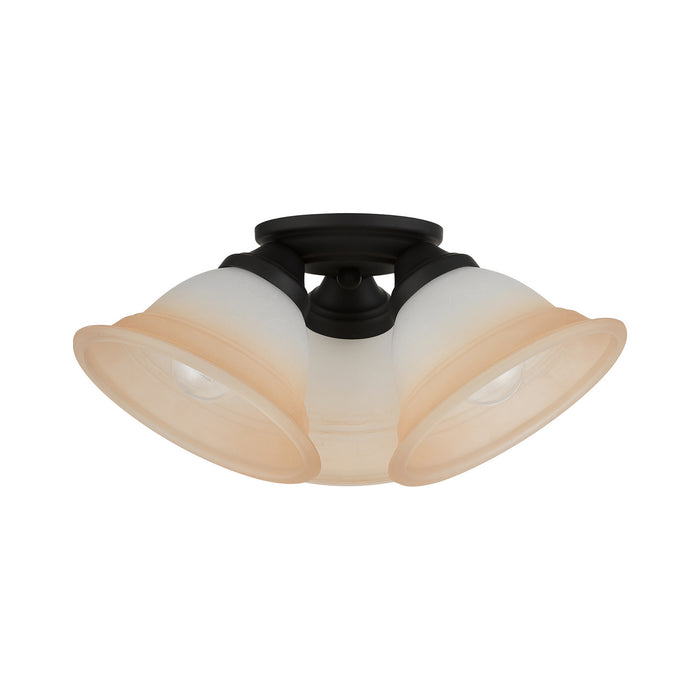 Livex Lighting 40729-04 Three Light Flush Mount, Black