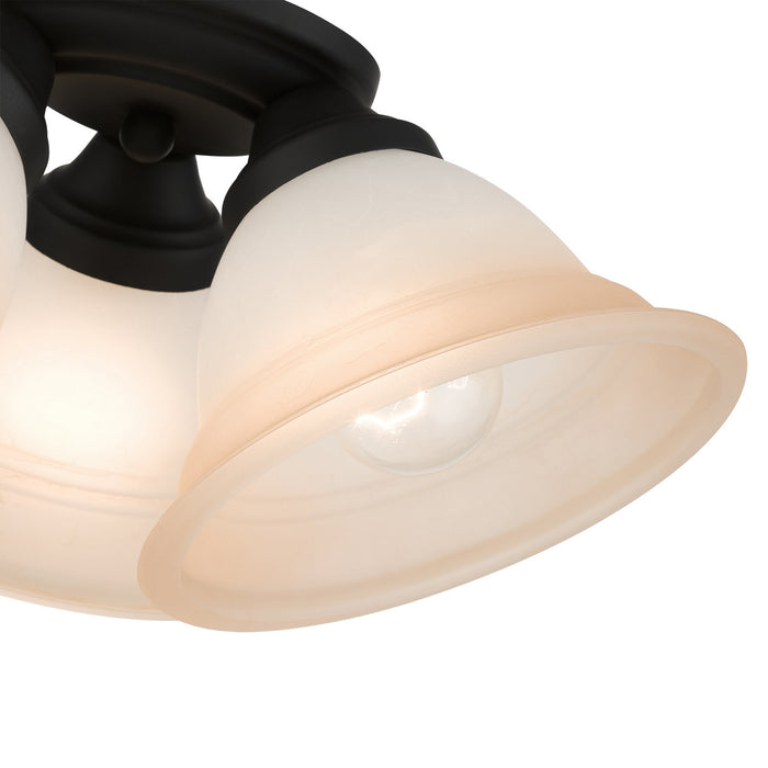 Livex Lighting 40729-04 Three Light Flush Mount, Black