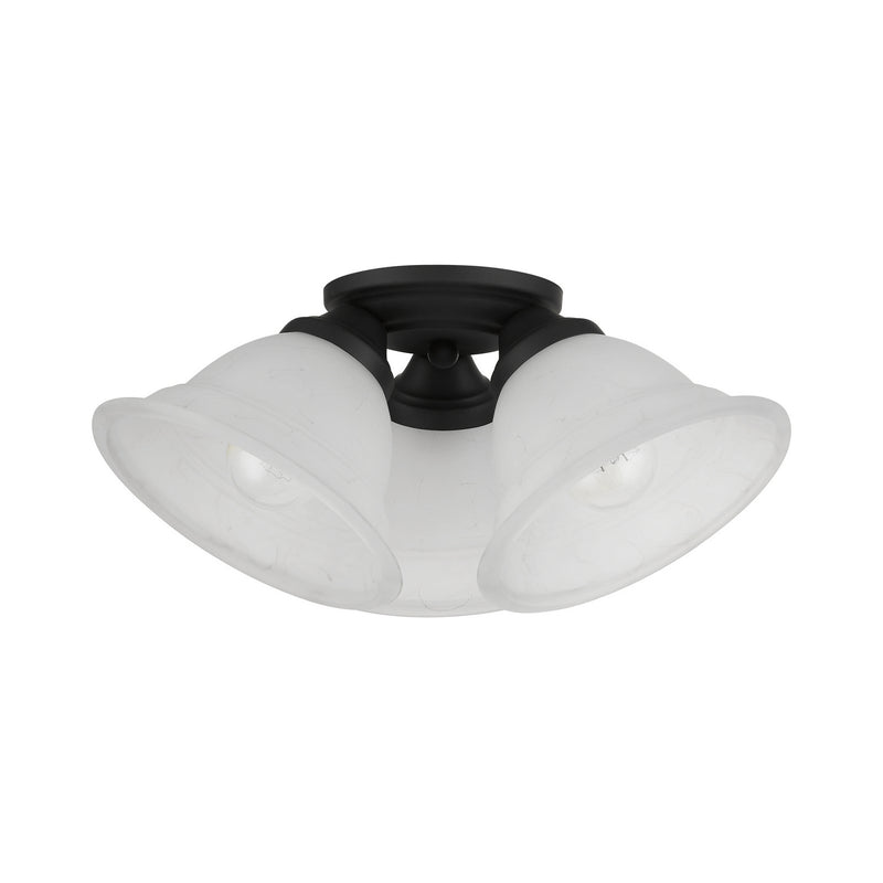 Livex Lighting 40727-04 Three Light Flush Mount, Black