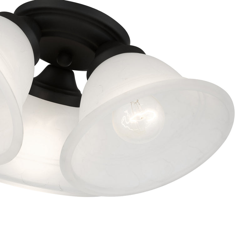 Livex Lighting 40727-04 Three Light Flush Mount, Black