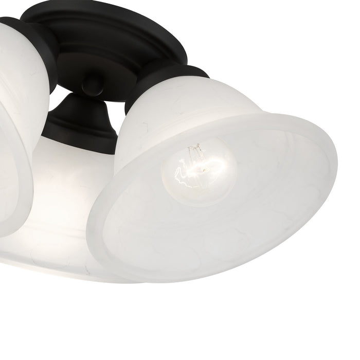 Livex Lighting 40727-04 Three Light Flush Mount, Black