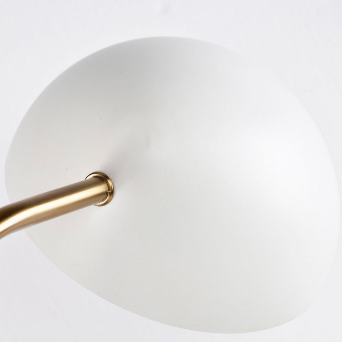 Nuvo Lighting 60-7392 One Light Wall Sconce, Matte White / Burnished Brass