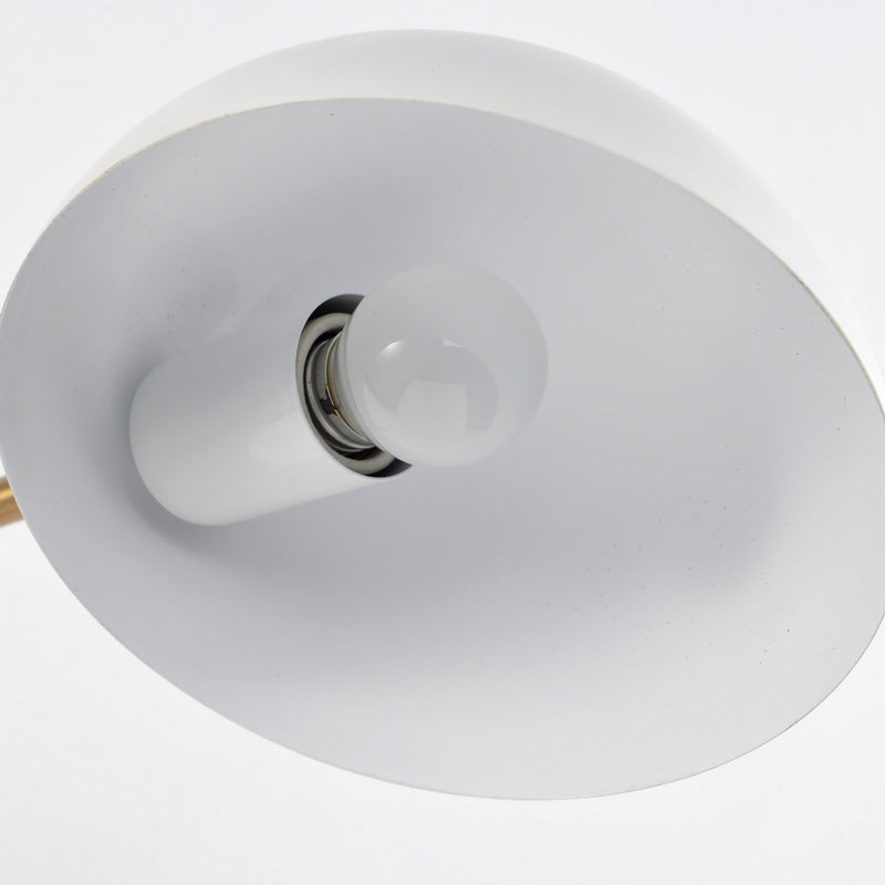 Nuvo Lighting 60-7392 One Light Wall Sconce, Matte White / Burnished Brass