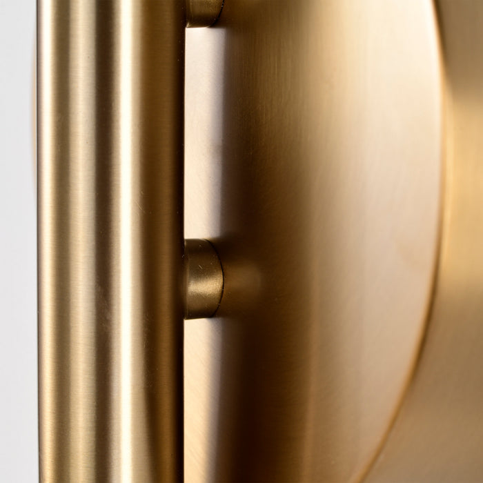 Nuvo Lighting 60-7392 One Light Wall Sconce, Matte White / Burnished Brass