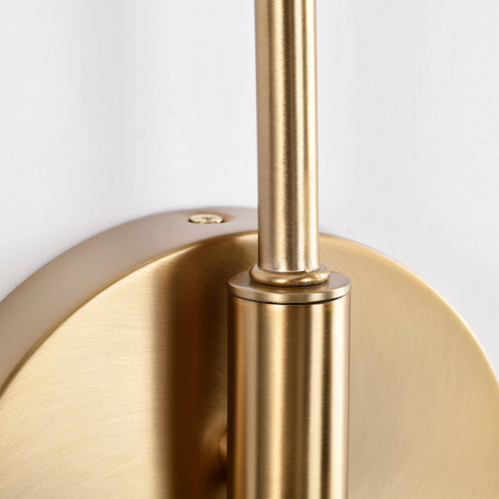 Nuvo Lighting 60-7393 Two Light Wall Sconce, Matte Black / Burnished Brass