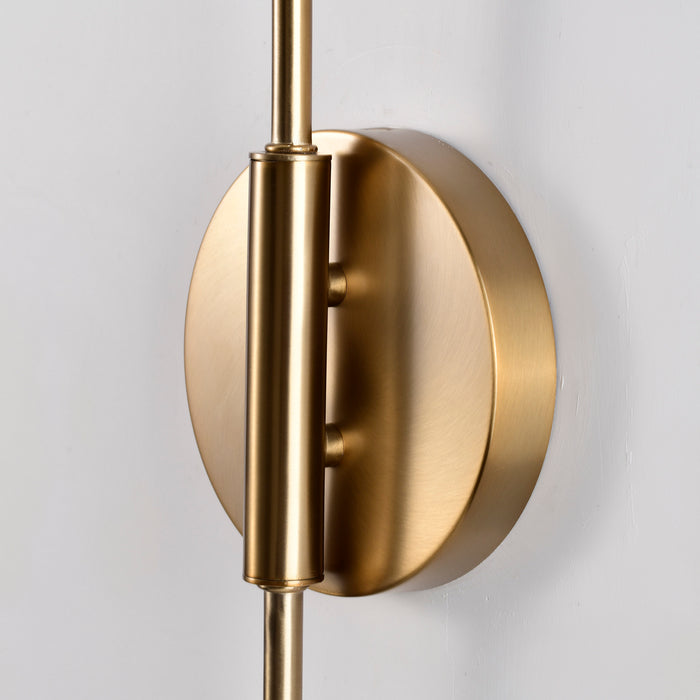 Nuvo Lighting 60-7393 Two Light Wall Sconce, Matte Black / Burnished Brass
