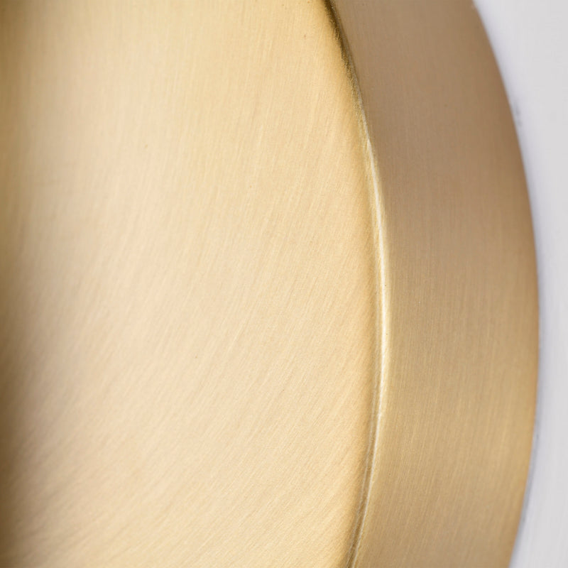 Nuvo Lighting 60-7394 Two Light Wall Sconce, Matte White / Burnished Brass