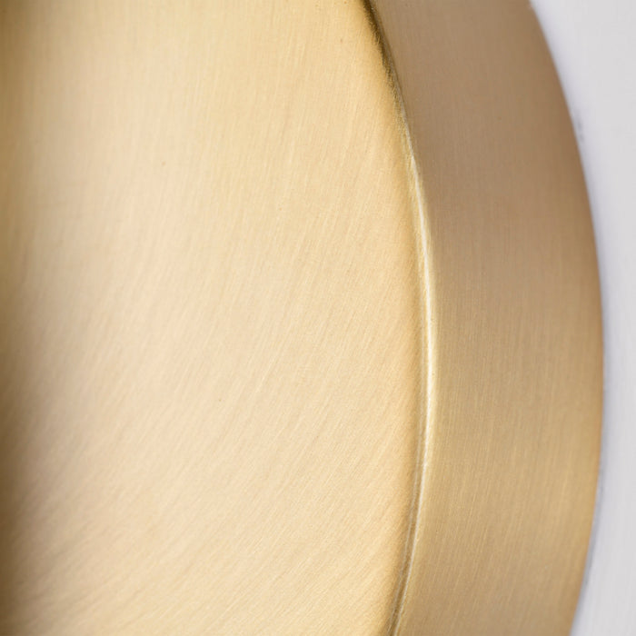 Nuvo Lighting 60-7394 Two Light Wall Sconce, Matte White / Burnished Brass