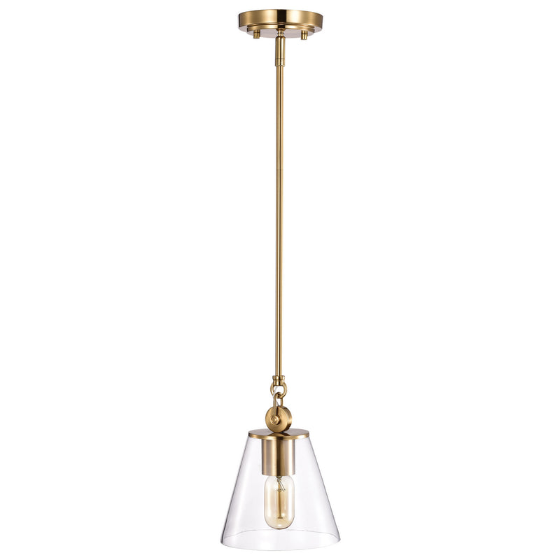 Nuvo Lighting 60-7410 One Light Pendant, Vintage Brass