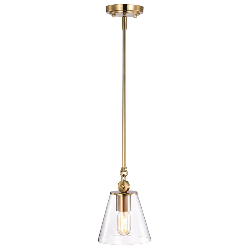 Nuvo Lighting 60-7410 One Light Pendant, Vintage Brass