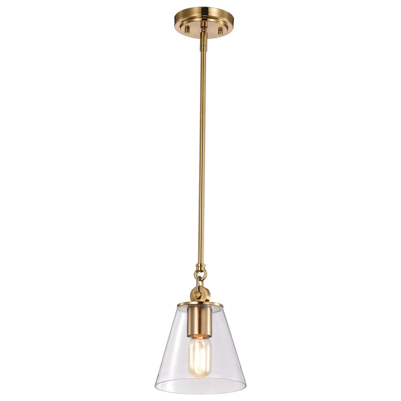 Nuvo Lighting 60-7410 One Light Pendant, Vintage Brass
