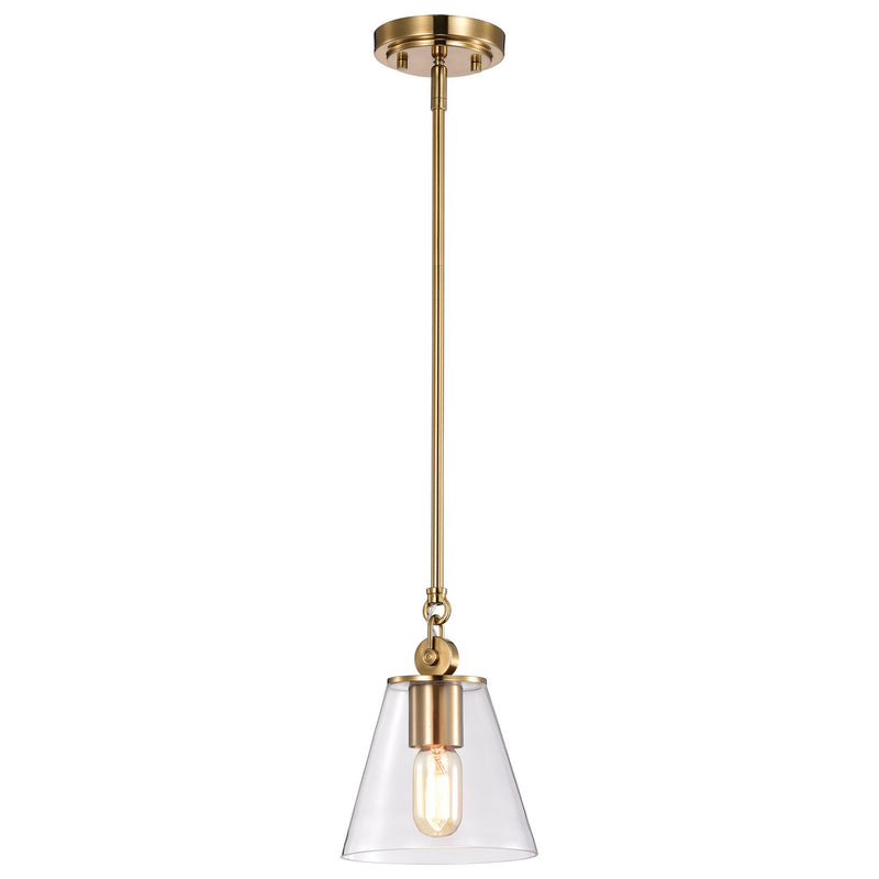 Nuvo Lighting 60-7410 One Light Pendant, Vintage Brass