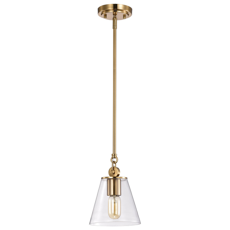 Nuvo Lighting 60-7410 One Light Pendant, Vintage Brass