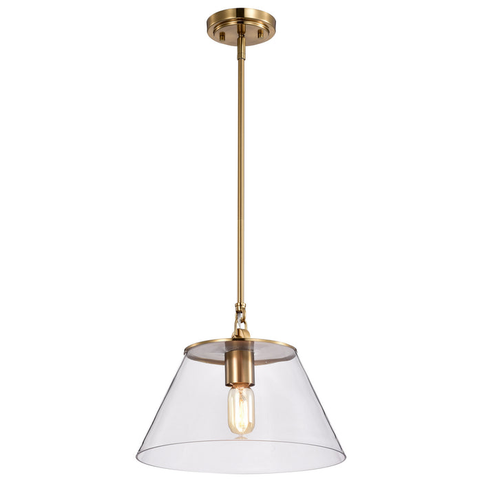 Nuvo Lighting 60-7413 One Light Pendant, Vintage Brass