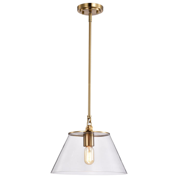 Nuvo Lighting 60-7413 One Light Pendant, Vintage Brass