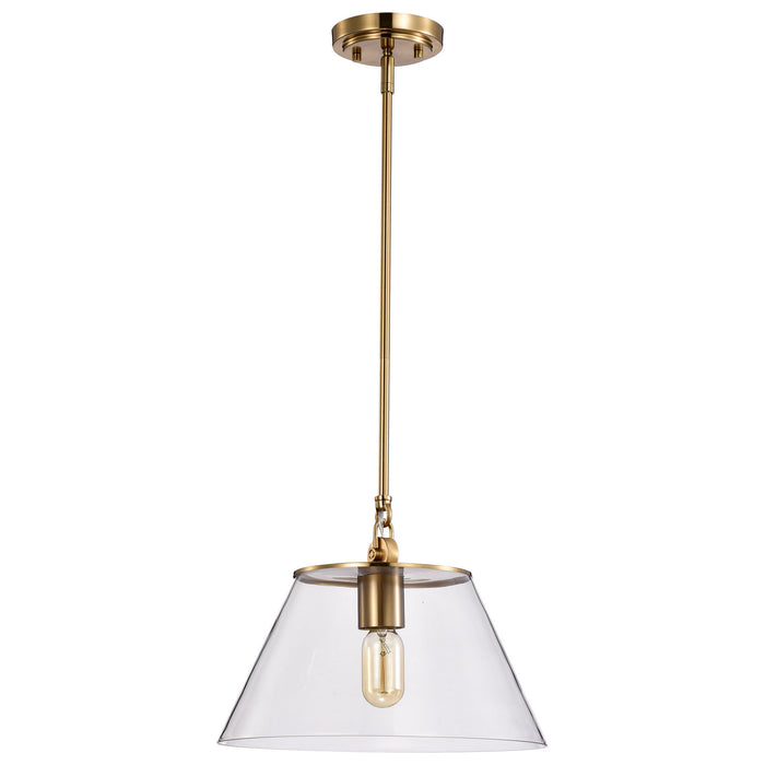 Nuvo Lighting 60-7413 One Light Pendant, Vintage Brass
