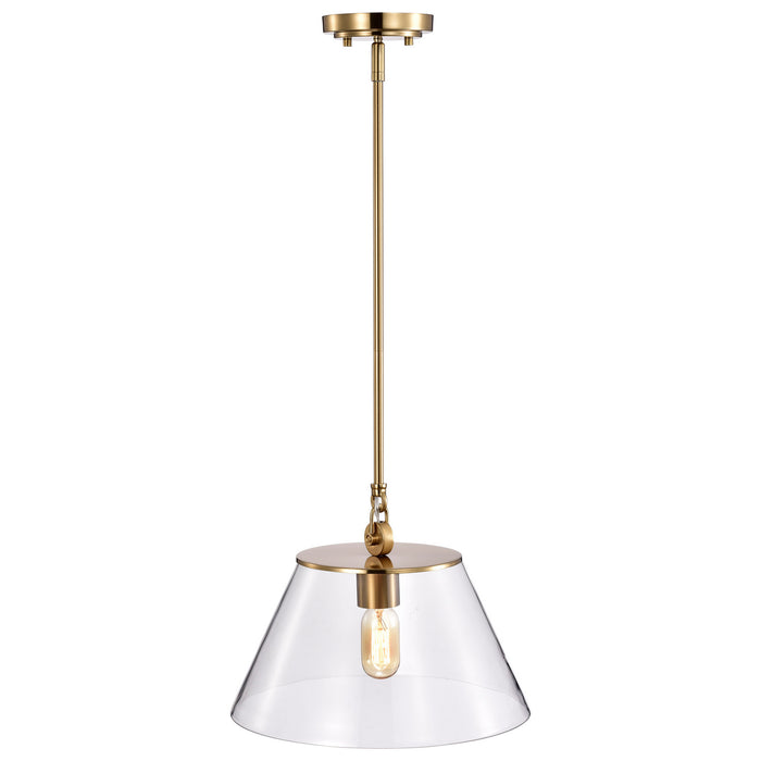 Nuvo Lighting 60-7413 One Light Pendant, Vintage Brass