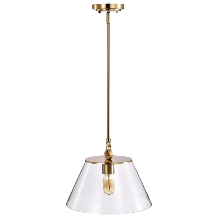 Nuvo Lighting 60-7413 One Light Pendant, Vintage Brass