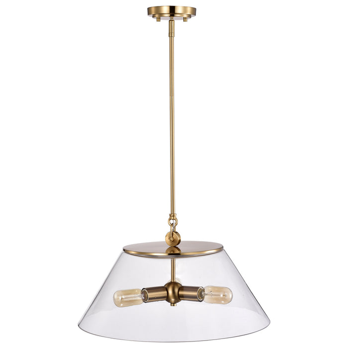 Nuvo Lighting 60-7416 Three Light Pendant, Vintage Brass
