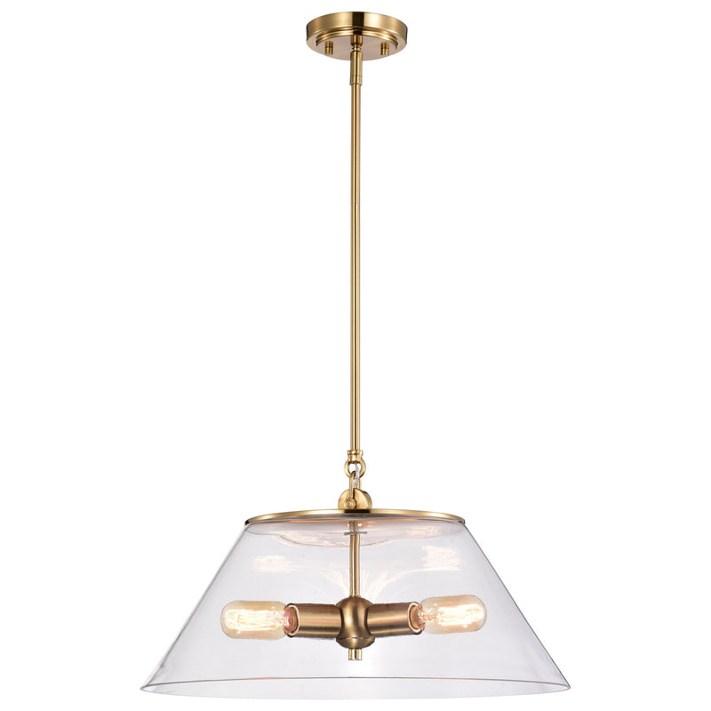Nuvo Lighting 60-7416 Three Light Pendant, Vintage Brass