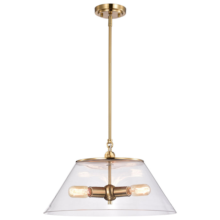 Nuvo Lighting 60-7416 Three Light Pendant, Vintage Brass