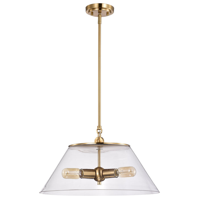 Nuvo Lighting 60-7416 Three Light Pendant, Vintage Brass