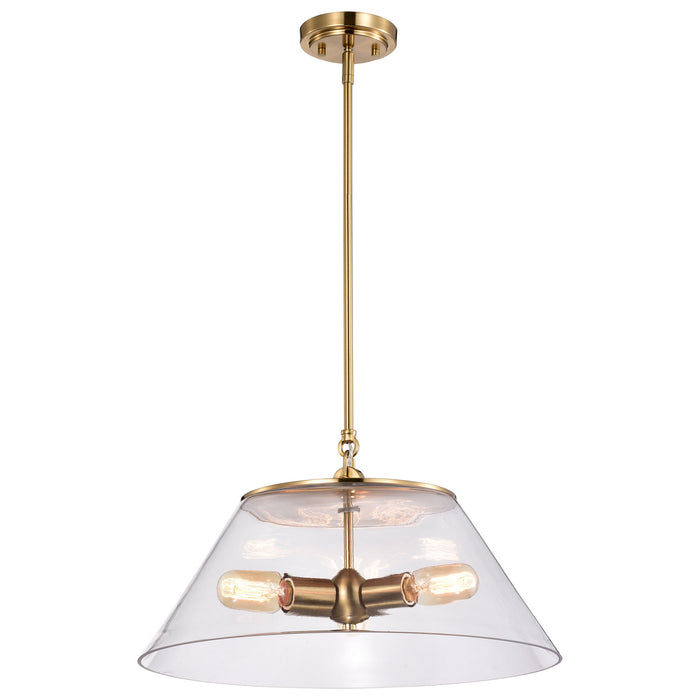 Nuvo Lighting 60-7416 Three Light Pendant, Vintage Brass