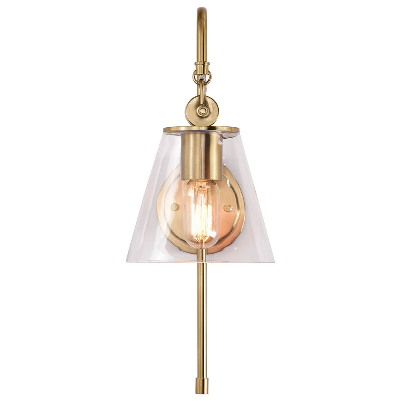 Nuvo Lighting 60-7449 One Light Wall Sconce, Vintage Brass