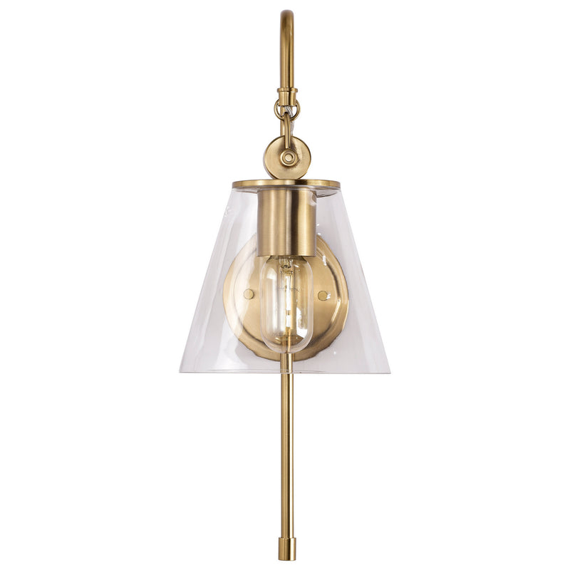 Nuvo Lighting 60-7449 One Light Wall Sconce, Vintage Brass